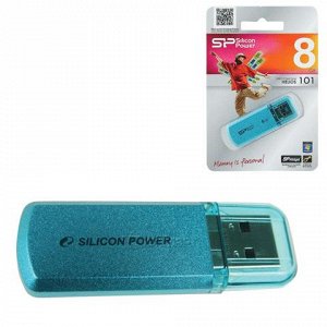 Флэш-диск 8GB SILICON POWER Helios 101 USB 2.0, металл. корп