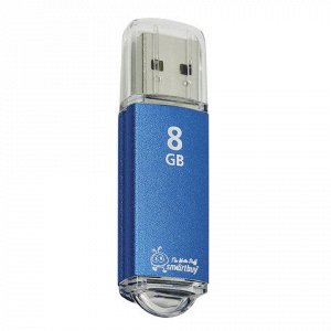 Флэш-диск 8GB SMARTBUY V-Cut USB 2.0, синий, SB8GBVC-B