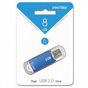 Флэш-диск 8GB SMARTBUY V-Cut USB 2.0, синий, SB8GBVC-B