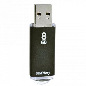 Флэш-диск 8 GB, SMARTBUY V-Cut, USB 2.0, металлический корпус, черный, SB8GBVC-K