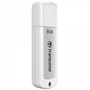 Флэш-диск 8GB TRANSCEND JetFlash 370 USB 2.0, белый, TS8GJF3