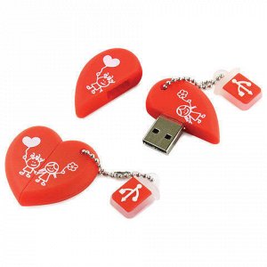 Флэш-диск сувенирный 16 GB, SMARTBUY Wild "Сердце", USB 2.0, SB16GBHeart