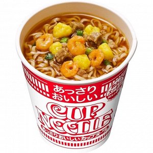 Суп-лапша NISSIN б/п с креветкой и соев. соусом, 57 гр