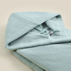 Халат махровый с капюшоном мужской S HOME: Basic "Аззура", 100% хлопок, 420 г/м2