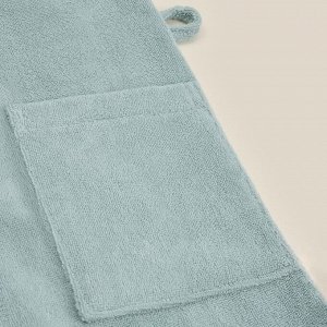 Халат махровый с капюшоном мужской S HOME: Basic "Аззура", 100% хлопок, 420 г/м2