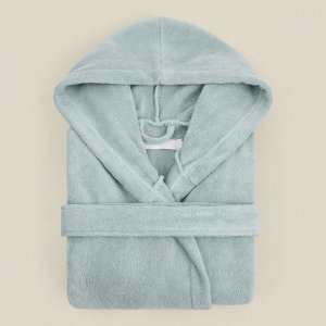 Халат махровый с капюшоном мужской S HOME: Basic "Аззура", 100% хлопок, 420 г/м2