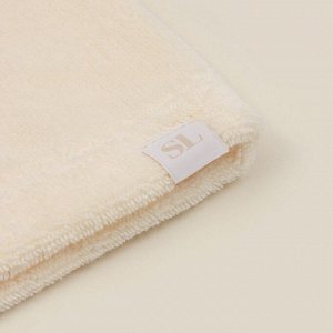 Халат махровый с капюшоном мужской S HOME: Basic "Айвори", 100% хлопок, 420 г/м2