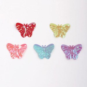 Пайетки для творчества &quot;Бабочки&quot;, яркие, цвет ассорти, 5 цветов, 15 мм, 20 грамм, ОСТРОВ СОКРОВИЩ, 661281