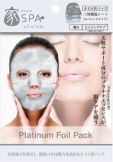 "Pure Smile" "Home Spa""Platinum" Маска для лица фольгированная с коллоидной платино