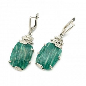 Серьги из амазонита 20*37мм.