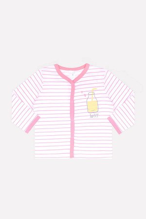 Кофточка(Весна-Лето)+baby (розовая полоска на белом)