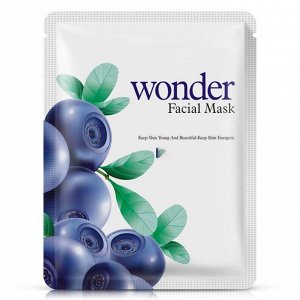 BIOAQUA Wonder Маска-салфетка для лица с экстрактом голубики (максимальное увлажнение), 30 г
