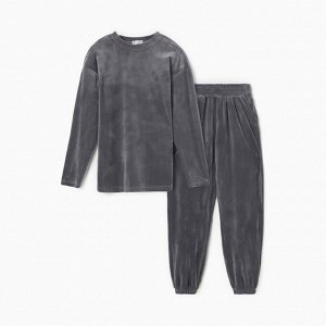 Костюм женский (свитшот, брюки) KAFTAN Plushy, серый