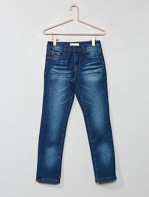 Узкие джинсы на подкладке из флиса