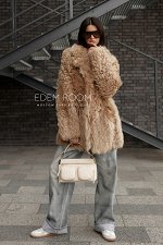 Двухсторонняя шуба - дублёнка из тиграды