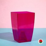 Горшок для орхидей, 2 л, 12,5 x 19,5 см, пластик, прозрачно-малиновый