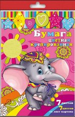 Набор цв. крепированой бумаги и картона