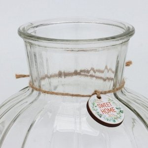 Ваза для цветов стекло Sweet home, 19.5 ? 15 см.