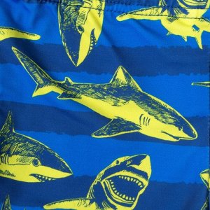 Трусы купальные  "Акулы", рост 122-128 (34), синий