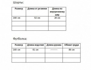 Костюм с футболкой и шортами синий