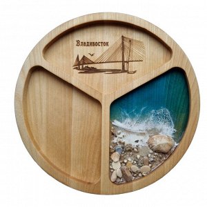 Деревянная менажница с морем wood-2027, шт