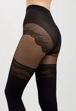 Delight колготки (Conte) колготки 50 ден рисунком "имитация чулок с кружевными трусиками"