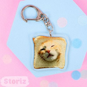 Storiz Брелок акриловый &quot;Cat&quot; котик в хлебе