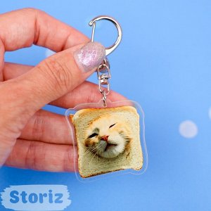 Storiz Брелок акриловый &quot;Cat&quot; котик в хлебе