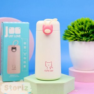 Термос "Cute Cat" белый, 270мл