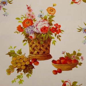 Скатерть с кистями "Collorista" Садовые цветы 110*140 см , пвх