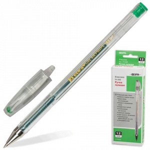 Ручка гелевая BEIFA (Бэйфа) корпус прозрачный, металл.наконе
