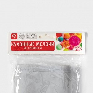 Коврик для сушки посуды Доляна «Шилдон», силикон, 39,5x30x0,1 см, серый