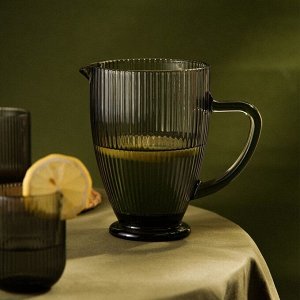 Кувшин SL Home «Модерн», 1.2 л, 19.5x13x18.5 см, стекло, графитовый