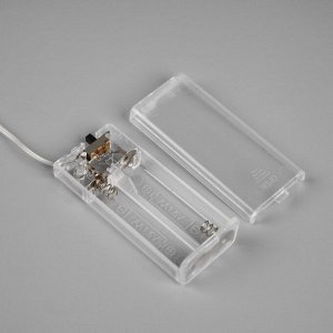 Ветка светодиодная серая, 56 см, 15 LED, батарейки ААх2 (не в комплекте), свчение теплое белое