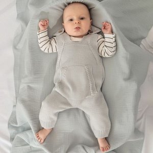 Комбинезон вязаный Крошка Я Basic, рост, серый
