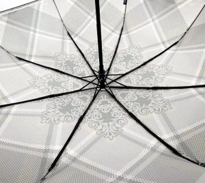 Зонт женский автомат КЛЕТКА цвет Коричневый (DINIYA)