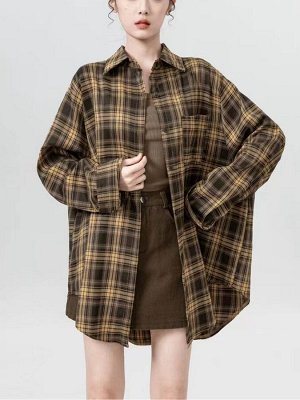 Рубашка в клетку, женская