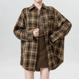 Рубашка в клетку, женская