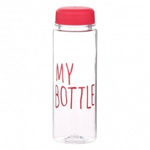 Бутылка для воды My bottle, 500 мл, 19.5x6 см, чехол в комплекте, красная