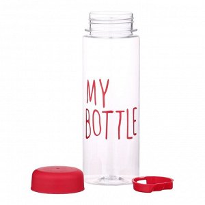 Бутылка для воды My bottle, 500 мл, 19.5x6 см, чехол в комплекте, красная