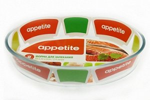 Форма Форма стекл овал 30x21x6см/2,4л ТМ Appetite 30x21.3x6.3, 2,4л