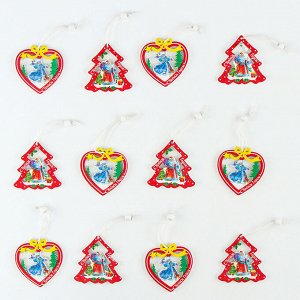 Подвески, набор 12 шт., МИКС