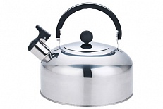 Чайник Чайник нерж 2,0л со св LKD-1020 TM Bingo Одинарное дно, черная бакелитовая ручка и кнопка, металлическая крышка. Свисток с пластиковым наконечником.