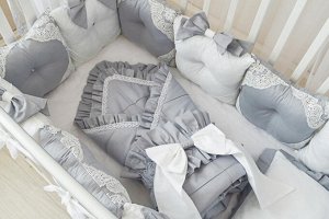 Комплект в стандартную кроватку «Gray»(Серый)