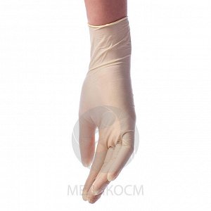 Перчатки BENOVY Latex Powdered, перчатки латексные, опудренные, цвет латекс, M, 50 пар в упаковке