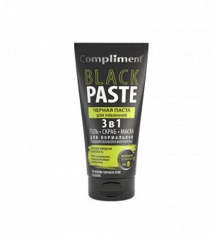 Compliment Black Paste Черная паста для умывания  3 в 1 гель скраб маска /165