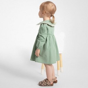 Платье для девочки MINAKU, цвет оливковый.