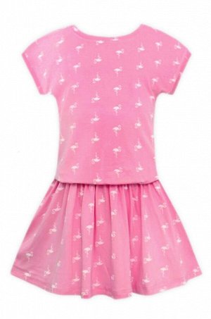 Платье для девочки Crockid К 5494/1 фламинго на розовой орхидее