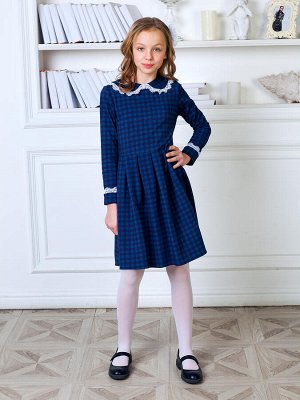 Школьное платье "Ирина",синий 152