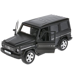 G-СLASS-BK ТМ Технопарк. Машина металл &quot;MERCEDES-BENZ G-CLASS&quot; 12см, открыв. двери, инерц., ЧЕРНЫЙ в кор.2*36шт